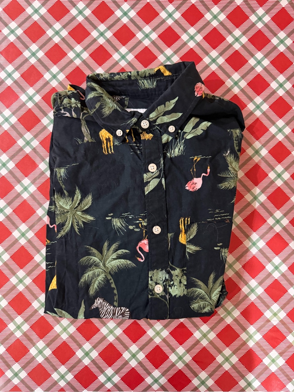 Old Navy - Mens Slim Fit Built-in Flex - Safari Button-Down Short Sleeve - Small